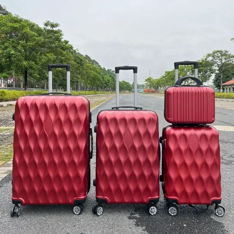 パスワード付きスーツケース荷物、トロリーケース、車輪付きトラベルスーツケース、男性と女性用のキャビン、4個、14インチ、20インチ、24インチ、28インチ