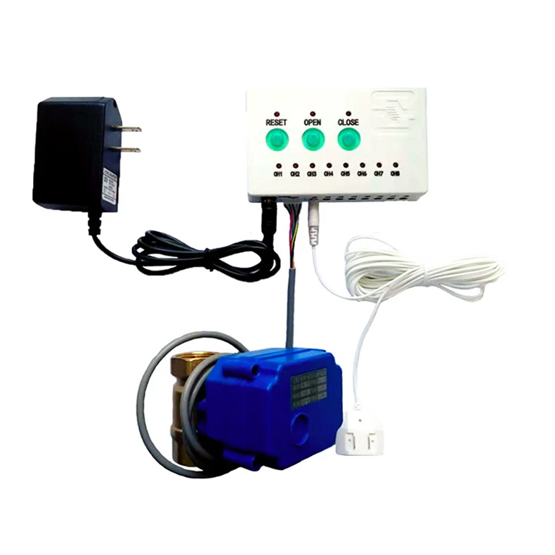 Detalle 2 de Electroválvula Electric Ball Valve with Water Leakage Detection Sensor Overflow Security Water Lakage Automatic Alarm Shut-off Motorized Valves Agua y vapor