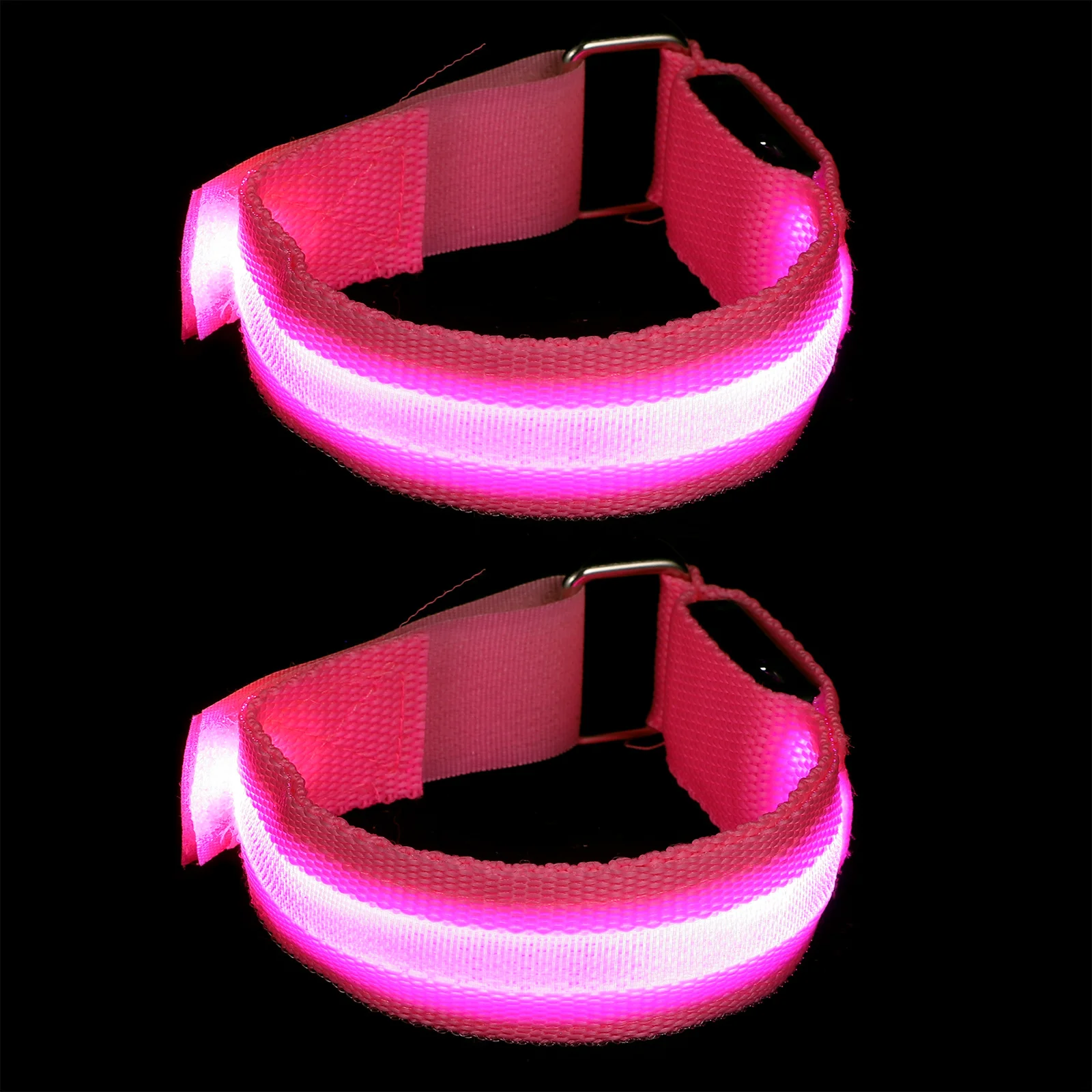 2Pcs Rechargeable Luminous Armbands Stylish Glowing Wristbands for Night Running Cycling Safety LED Running Bracelets