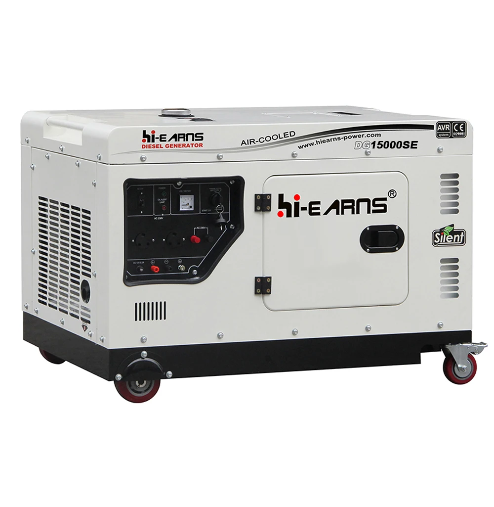 High Quality 10KW Soundproof 50HZ 220V 230V 3000rpm Four Stroke 1105 Air Cooled Engine Diesel Generator For South America