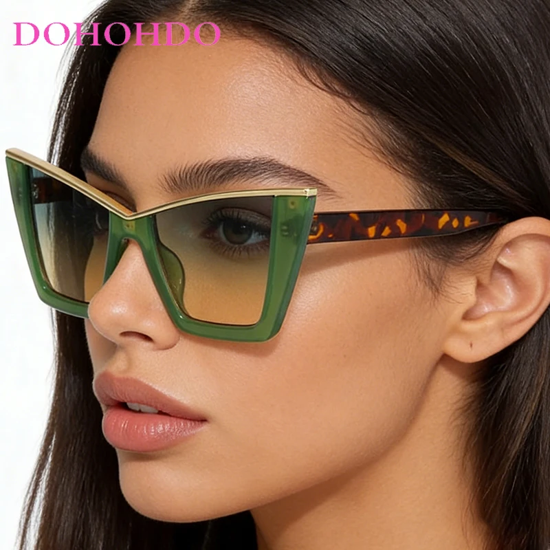 Big Frame Cat Eye Sunglasses Women Men Vintage Brand Designer Outdoor Driving Summer Traveling Sun Glasses UV400 Gafas De Sol