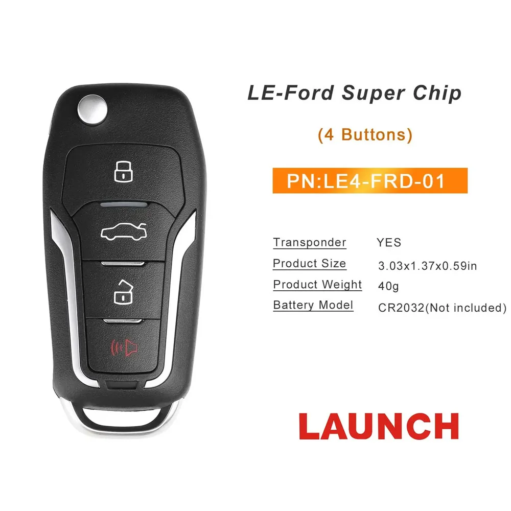 5/10/15PCS Launch LE4-FRD-01 for Ford Smart Key Super Chip (Folding 4 Button) Used with IMMO Elte/IMMO Plus PAD V VII Programmer