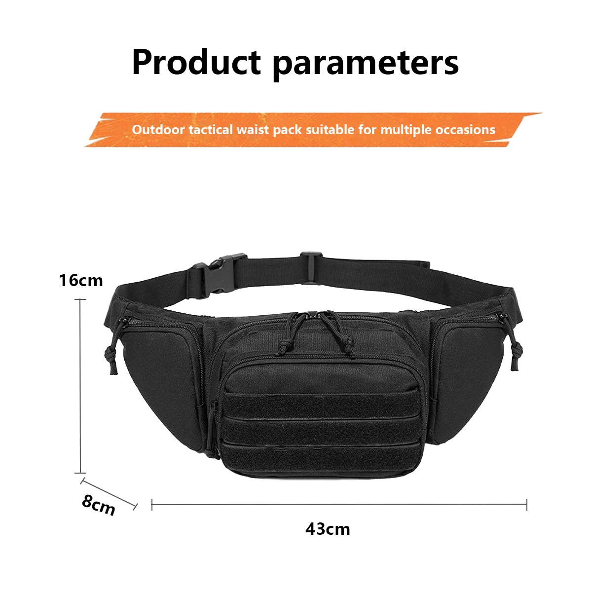 Tactical Nylon Men Waist Bag Belt Bumbag Waterproof Molle Phone Pouch Outdoor Sports Hunting Climbing Camping CS Airsoft Bag