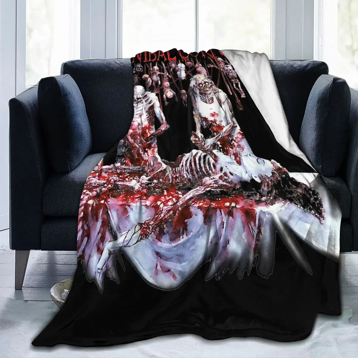 Cannibal Corpse Heavy Metal Band Merch Blankets, Throw Blanket Fleece Bed, acogedor, súper cálido, ropa de cama para sofá