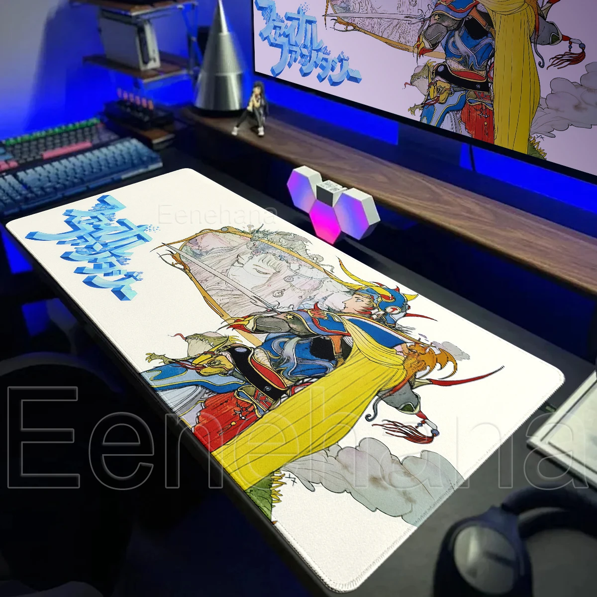 Playmat Final Fantasy Rubber Deskmat Anime Stitch Edge Mousepad Gaming Table Pad Gamer PC Accessories Office HD Large Mouse Mats