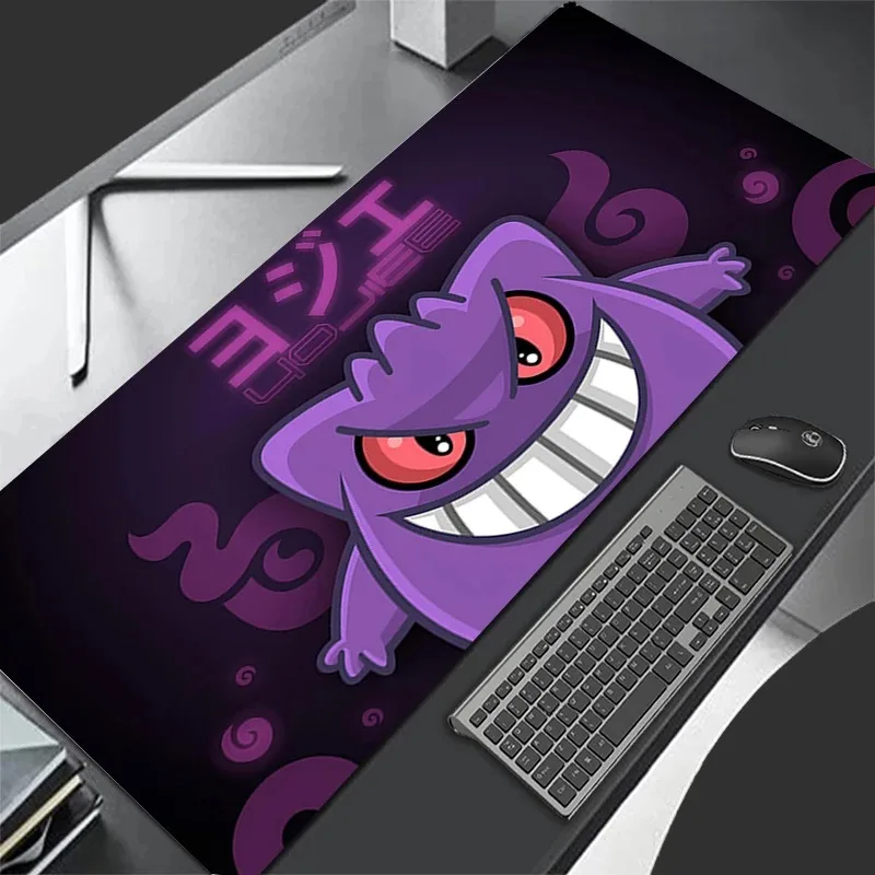 Pokemon Gengar Mauspad, Computer-Schnellmauspad, Teppichmatte für E-Sport-Spieler, Laptop-Tastatur-Mauspad, Büro-Schreibtischmatte für LOL