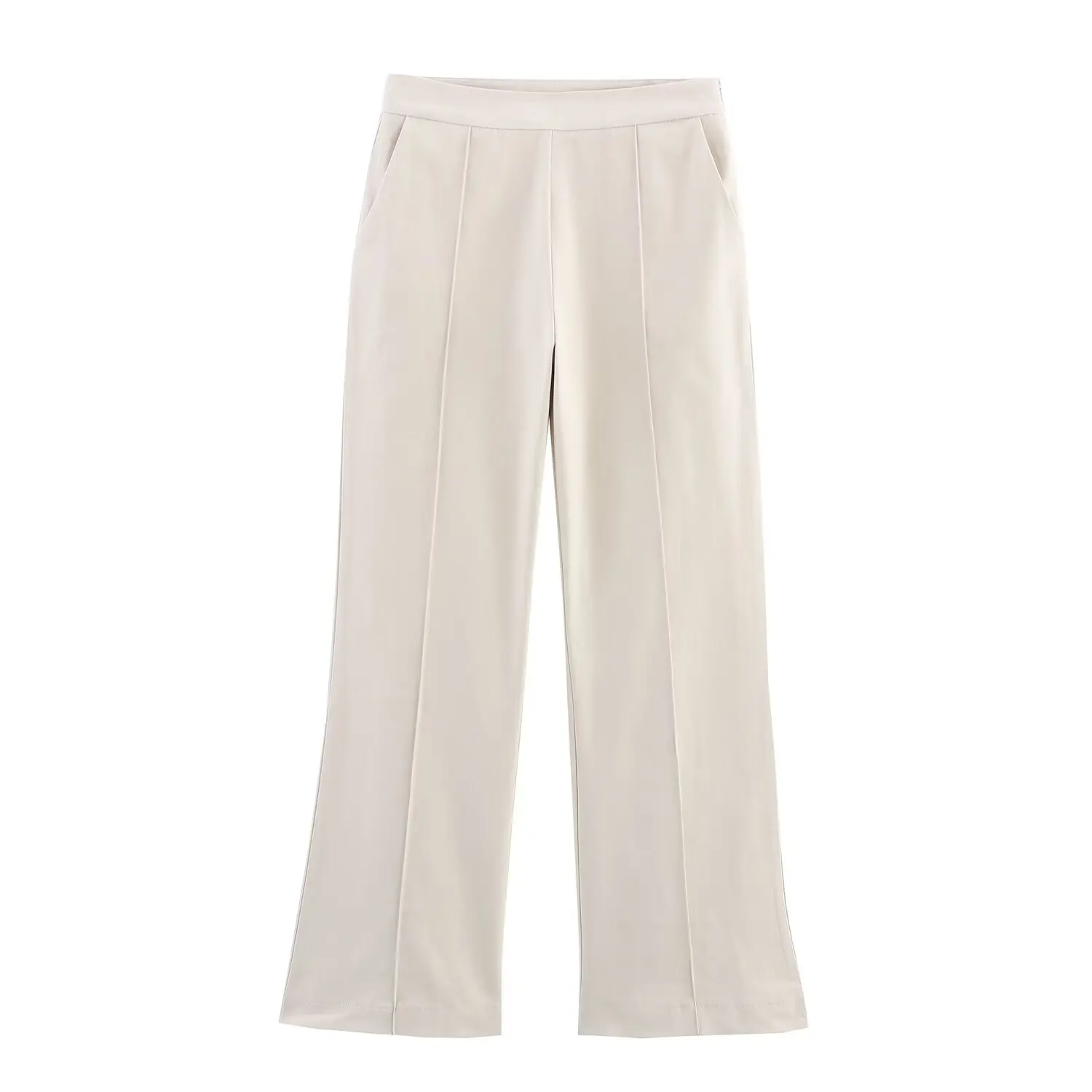 Women's Retro Loose Suit Pants Set Double-breasted Lapel Commuter Blazer High Waist Zip Straight Pants Spring New Chic Set