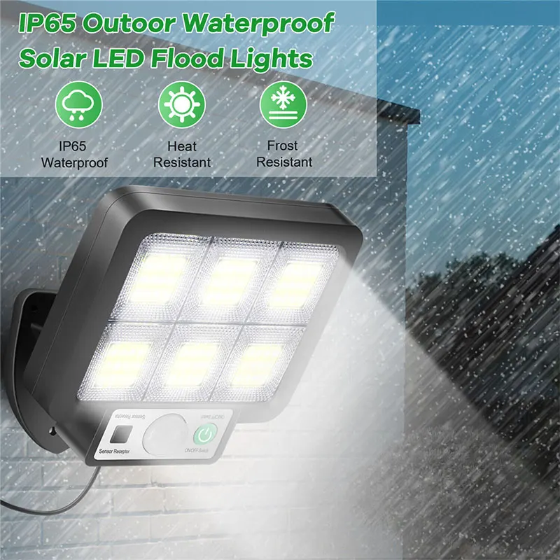 LED Solar Split Wall Lamp Motion Sensor Sunlight Light 3 Mode Outdoor Waterproof Emergency Street Garden Security Decor Lamp