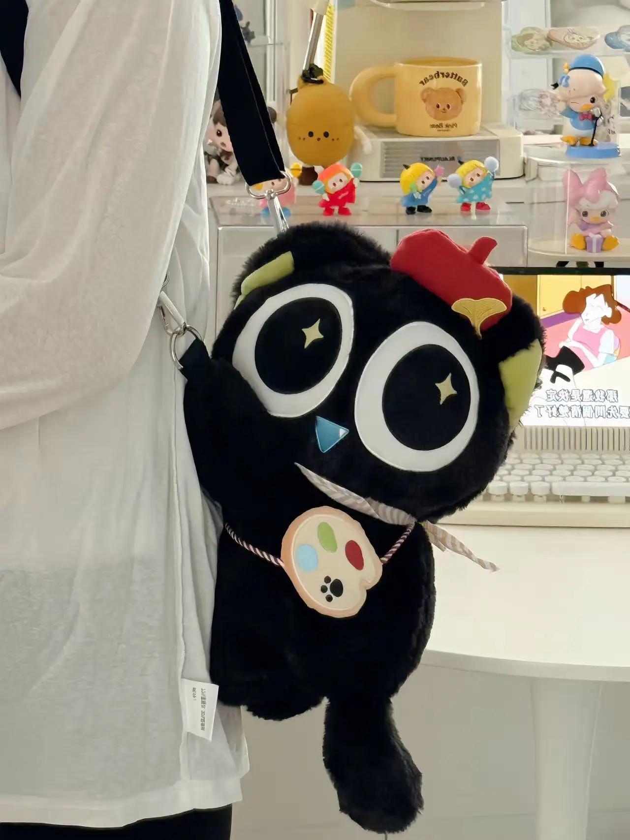 新しいかわいい漫画羅小黑バトルクロニクルバックパックぬいぐるみクロスボディバッグスタイリッシュな多用途バッグ誕生日ギフト