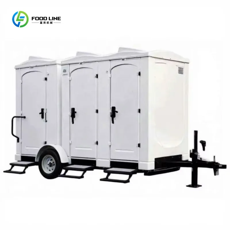 Custom High Quality Mobile Outdoor Toilet & Shower Room, Prefab Portable Restroom for Weddings Parties Camping