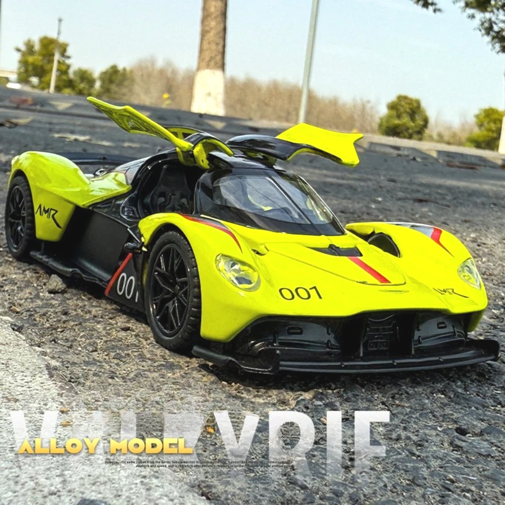 

Scale 1:32 VALKYRIE VULCAN Model Safety Car Toy Metal Body Plastic Chassis Supercar Pull Back Models Toys Collectible Item
