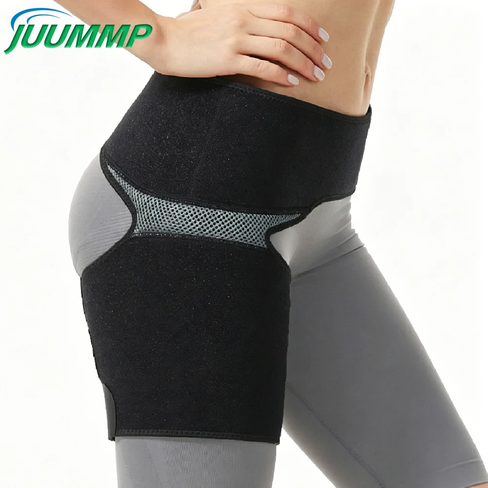 Sciatic Pain Relief Brace, Groin Support Compression Wrap, Hip Flexor Support Brace, Thigh Hamstring Sleeve for Hip Leg Strain