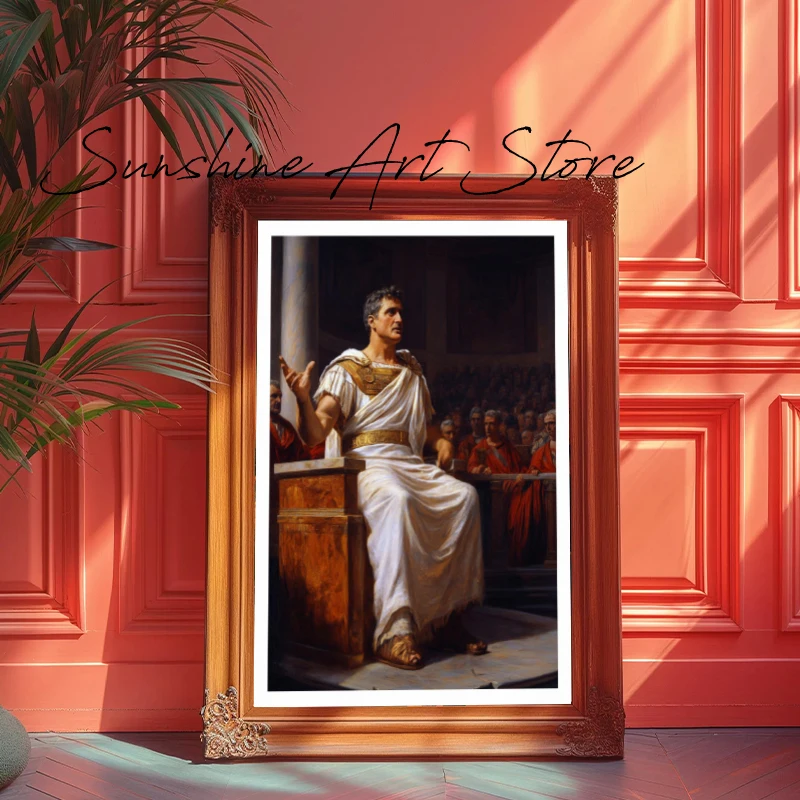 Ancient Rome Poster Julius Caesar King Poster Rome Historical Wall Art Roman Legion Art Print Canvas Printing Vintage Decoration