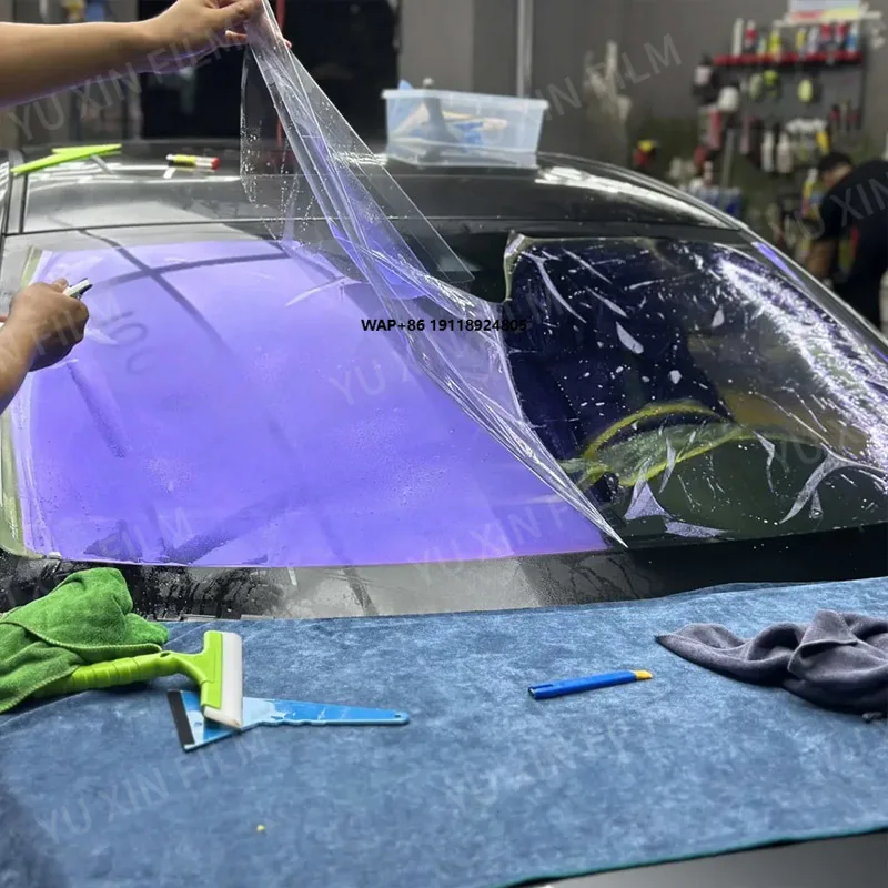 3 PLY Metal High Definition Heat Shrink UVR 100% High Heat Insulation Purple Windshield Film Chameleon Tint