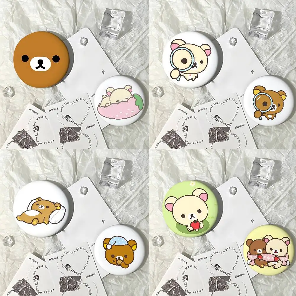 Cute R-Rilakkuma-S Badges Button PinsBrooch Creative Funny Quotes Badge Clothes Backpack Jewelry Gift For Kids Friends