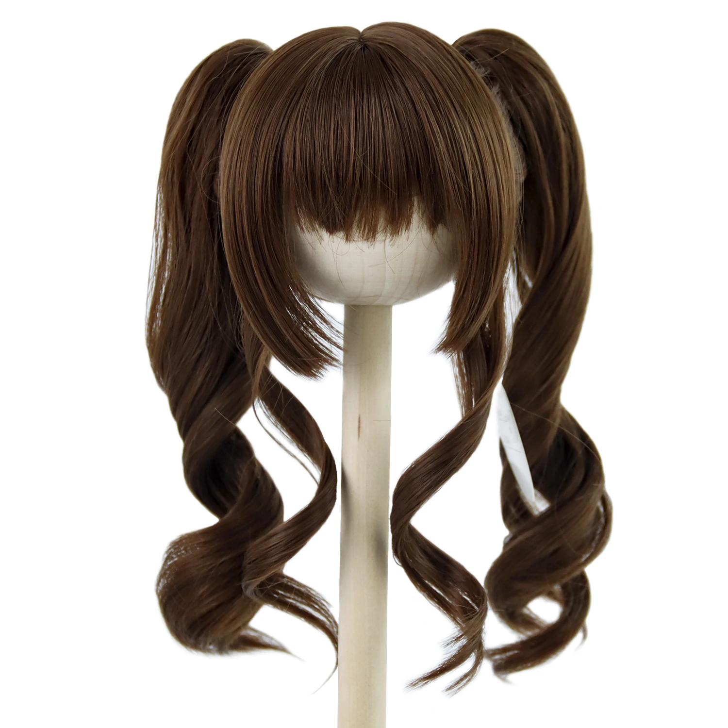 

Free Ship Blyth Wigs High Temperature Fiber Synthetic For 25 CM head Doll Tress Accessories Pigtails Curly Dark Brown Doll Hair