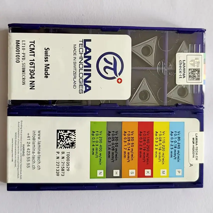 

TCMT110204NN LT10/TCMT110208NN LT10/TCMT16T304NN LT10/TCMT16T308NN LT10 LAMINA CNC carbide inserts turning tools 10pcs/box