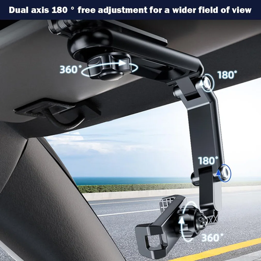 Universal Rotatable Retractable Car Phone Holder for Sun Visor Phone Mount Navigation Bracket Rearview Mirror Auto Phone Holder