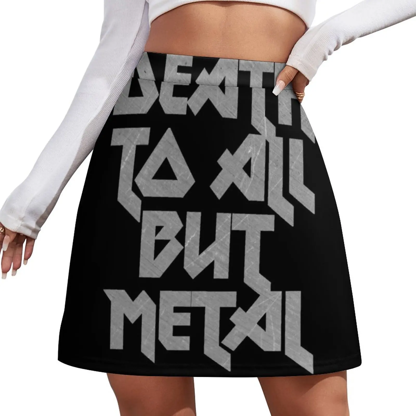 

Женская летняя мини-юбка Death to All But Metal 2026, юбка-шорты, атласная юбка