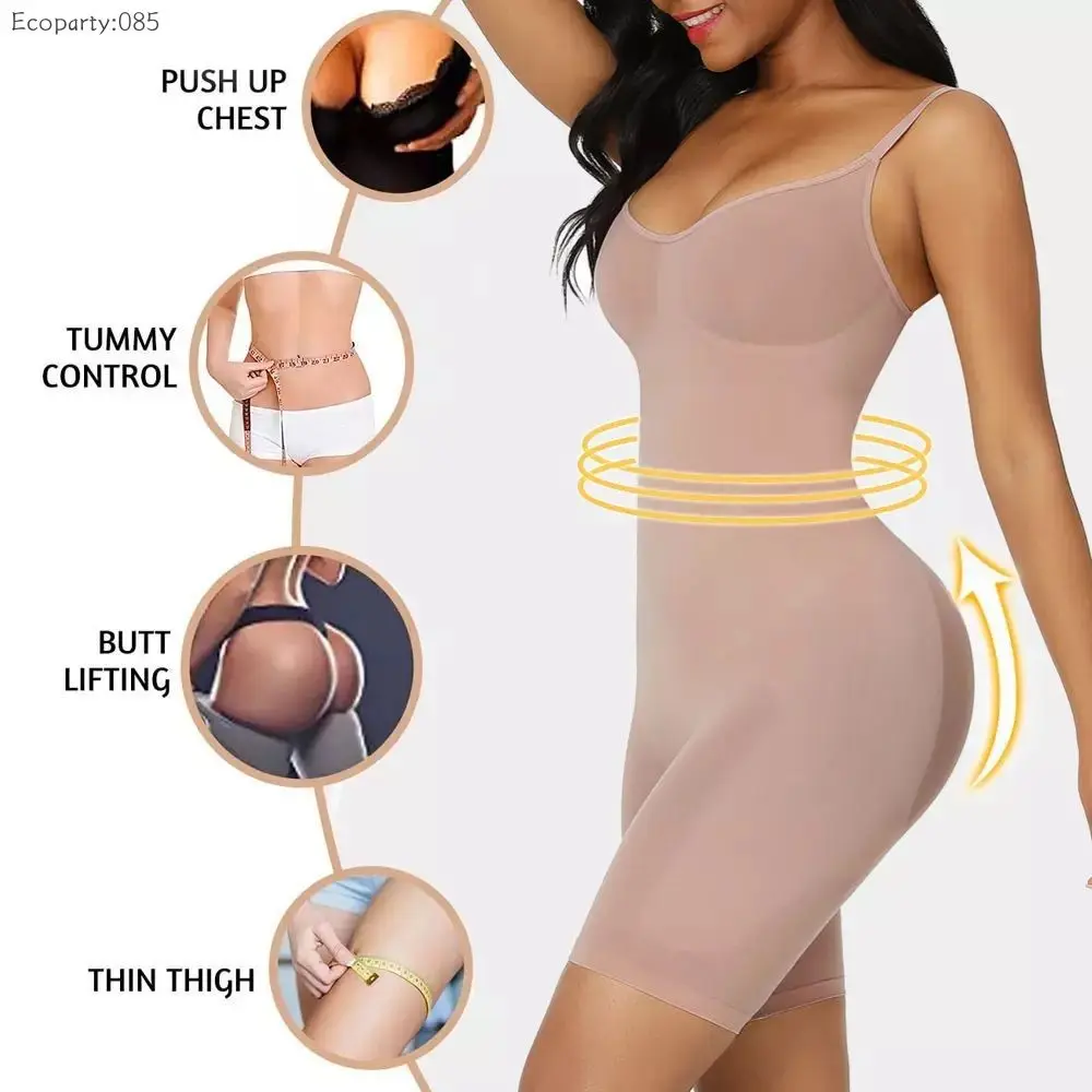 Women Seamless Bodysuit Compression Open Crotch Shapewear Slimming Butt Lifter Full Body Shaper Push Up Fajas Colombianas Corset