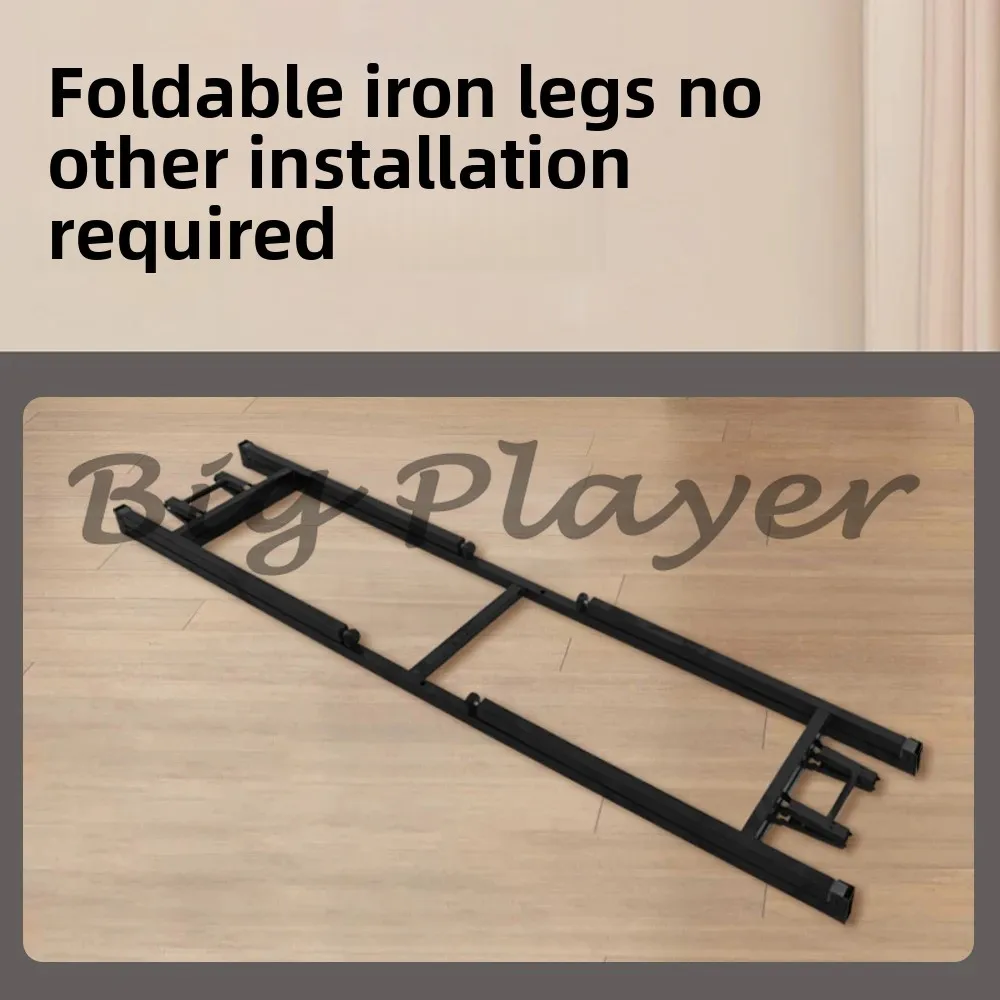 Five Points Pool Table Home Training Snooker Pocket Wooden Hole Foldable Iron Legs Playing