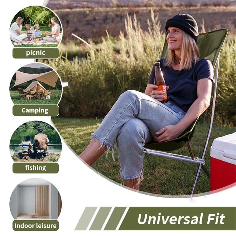 

Naturehike YL06 Folding Chair Portable Outdoor Picnic Fishing Aluminum Alloy Seat Ultralight Camping Garden Travel Moon Chair