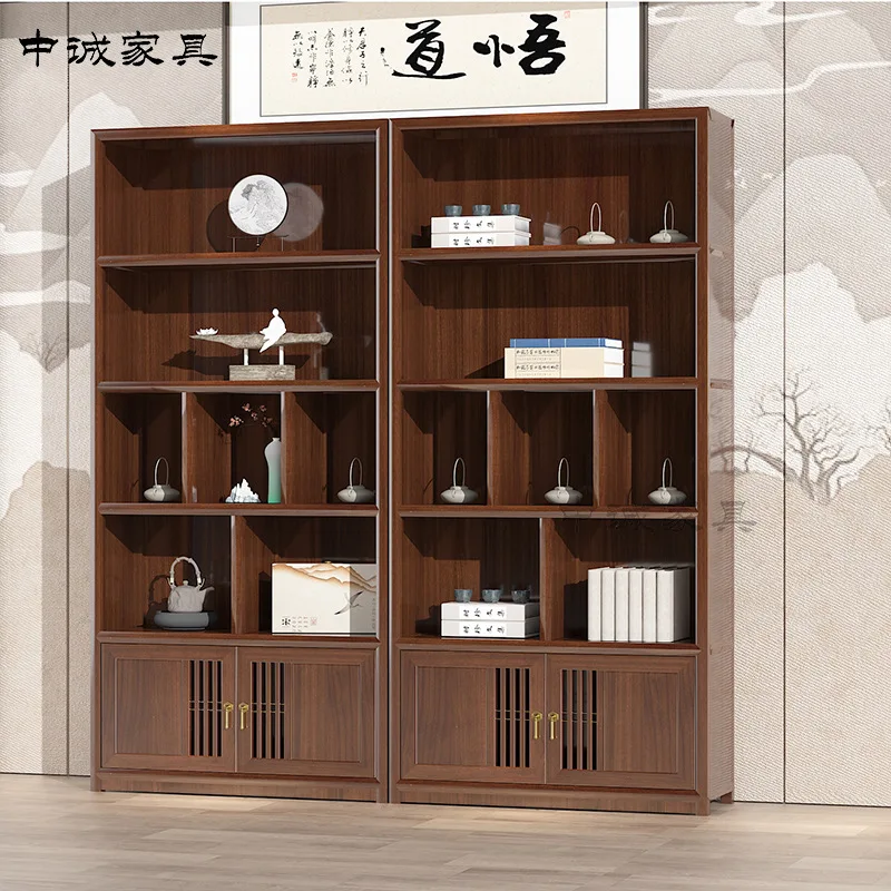 Custom Solid Wood Display Cabinet Tea Sets, Tea Room Display Cabinet, Zen Style Display Cabinet, Tea Leaf Shelf, Boo