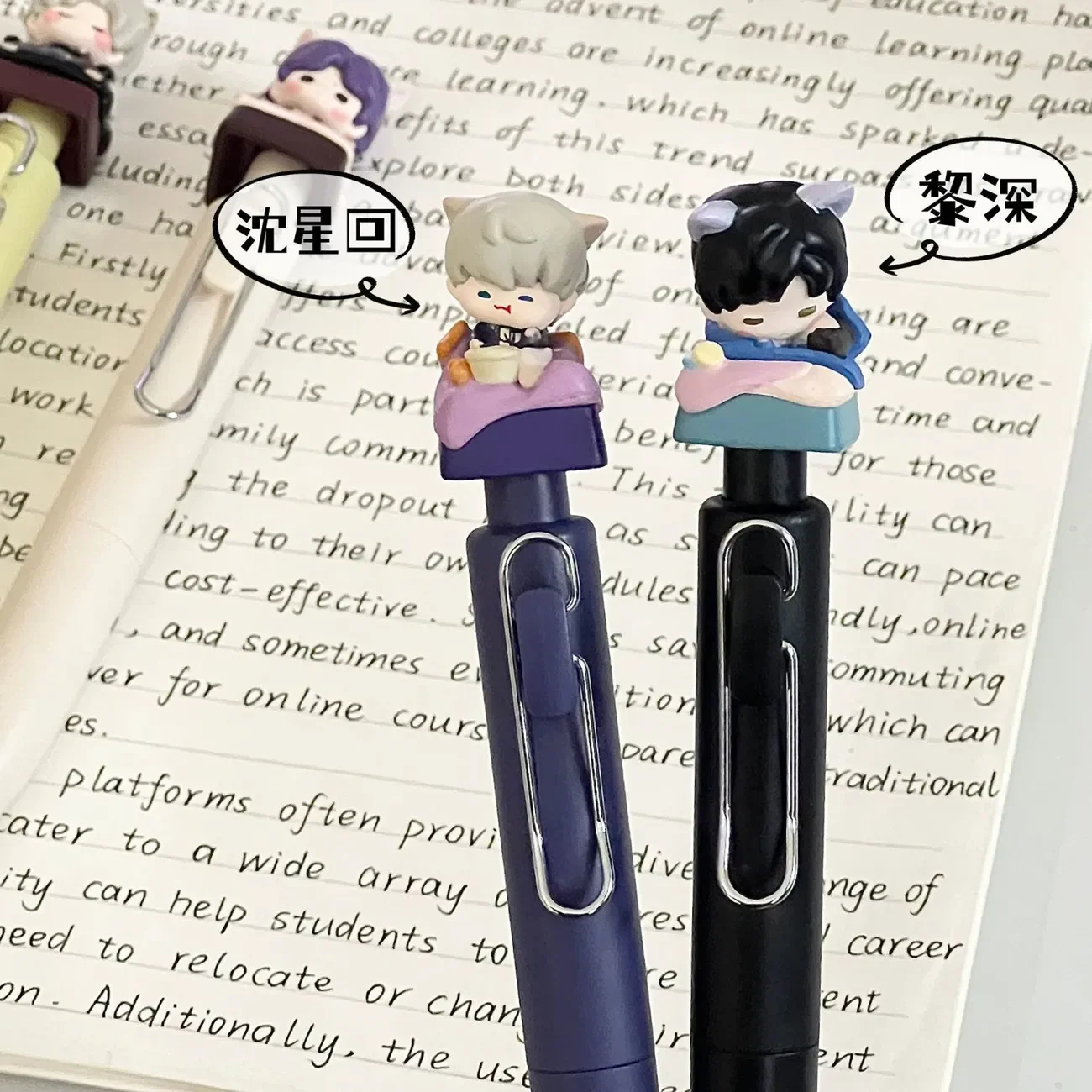 الحب والفضاء العميق Rafayel Zayne Xavier Sylus Caleb تأثيري أنيمي الكرتون Q نسخة الصحافة هلام القلم الكرة القلم اكسسوارات هدية