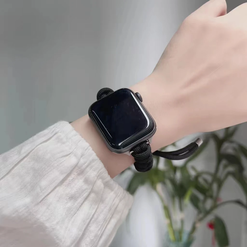 Outdoor-Seilband für Apple Watch-Armband Damen Ultra 11/10/9/8/7/6/5 SE 38 mm 40 mm 41 mm 42 mm 44 mm 45 mm 46 mm für iwatch