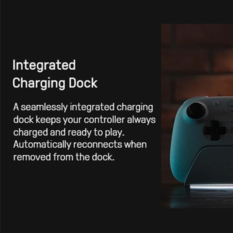 8BitDo Ultimate 2 وحدة تحكم بلوتوث لاسلكية للألعاب مع محول قاعدة شحن للكمبيوتر الشخصي Windows 10 Gamepad للتبديل 3.0