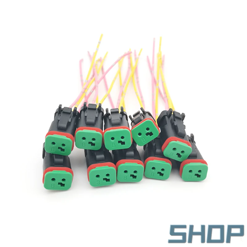 1and 10PC,2pin For Komatsu Caterpillar CAT excavator solenoid valve, water temperature and speed sensor, lighting plug connector