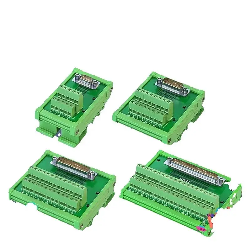 1Pcs Relay Terminal Block Adapter Board Serial Port 9-Pin DB9 DB15 DB25 DB37 Pin Automated Guide Rail Type for Electronics