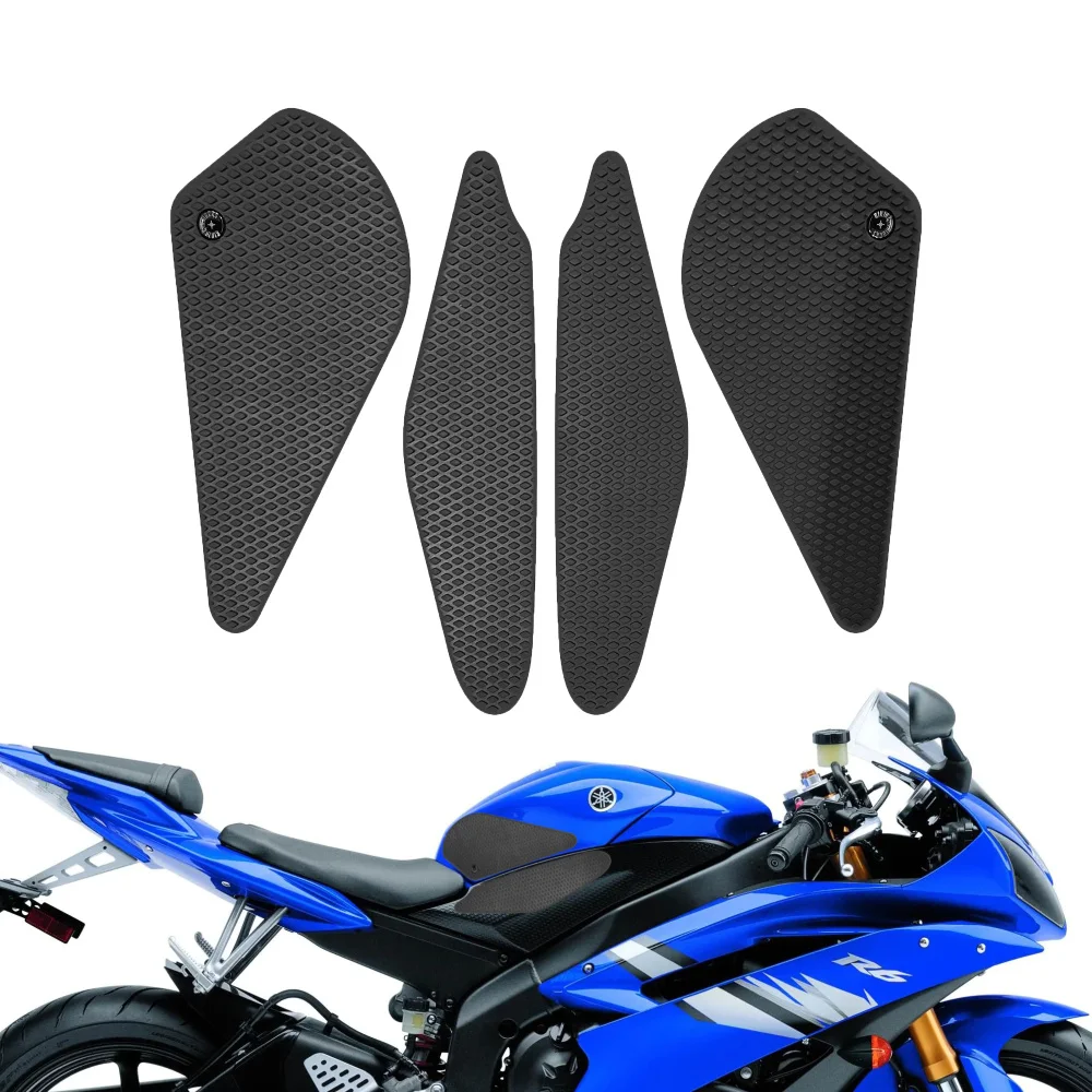 

Motorcycle Tank Traction Pad Anti Slip Sticker Gas Knee Grip Protector For Yamaha YZF R6 YZF-R6 2006 2007