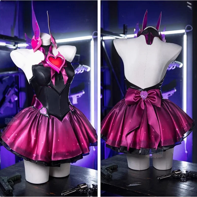 Костюм волшебной девушки, высококачественный аксессуар для платья, набор париков, сексуальная униформа D.Va для Хэллоуина