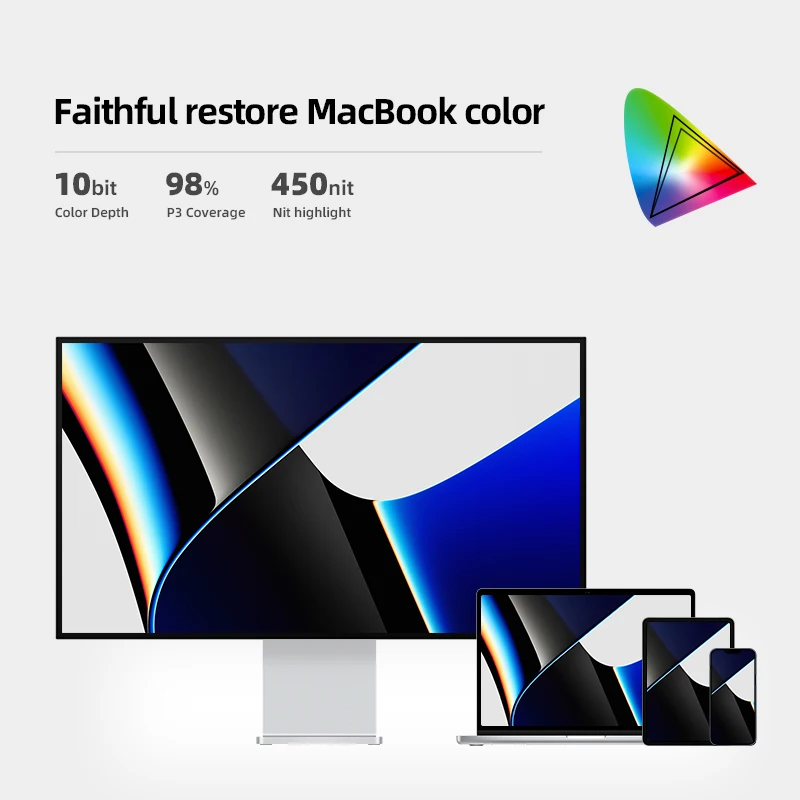

32" 4K USB-C Monitor with 96W Charging Glossy Nano IPS Screen 98% DCI-P3 450nit Brightness For Laptop & Mac with Aluminum Alloy