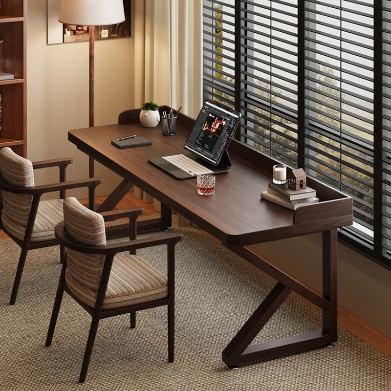 

All solid wood desk, bedroom computer desk, medieval long writing desk