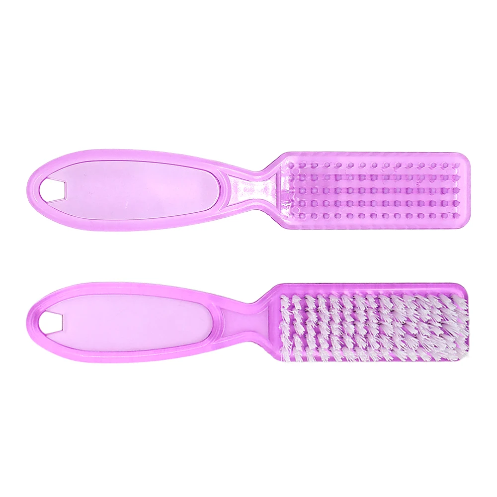 5PC Professional Nail Brushes Clean Plastic Remove Dust Nail Brush Nail Accessories Pink Purple Blue Orange Clear Manicure Brush
