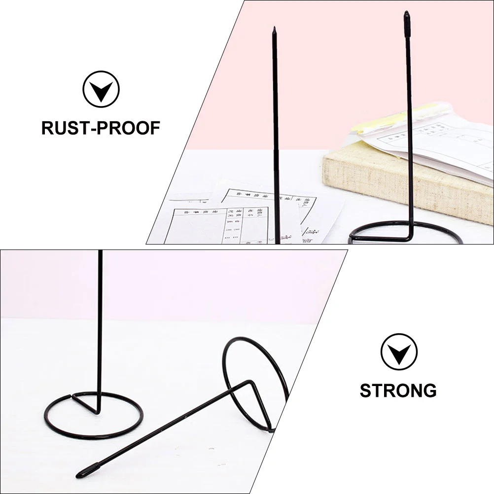 ที่ใส่ใบเสร็จแท่งเหล็กแหลมสำหรับวางตั๋วโต๊ะโต๊ะโต๊ะเช็คใบเสร็จส้อมร้านอาหารเช็คแกนหมุนตรงก้านกระดาษ