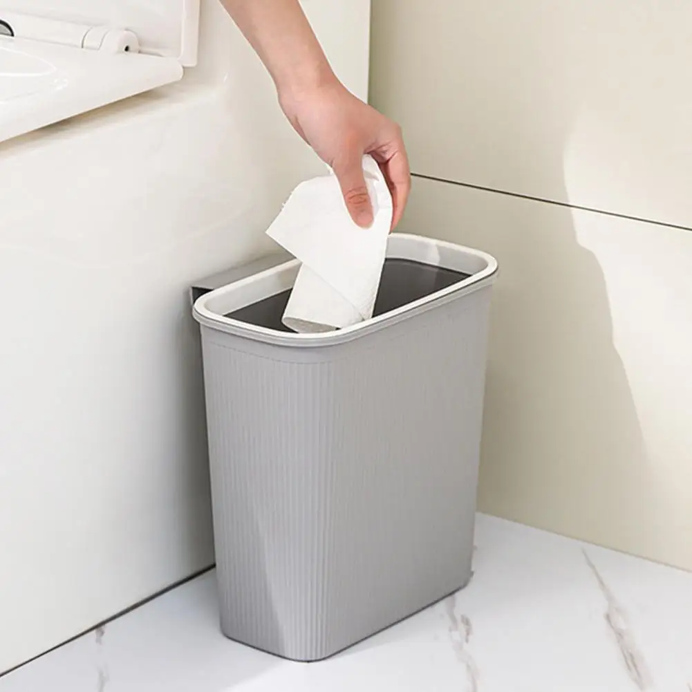 Wall Mounted Hanging Trash Bin for Kitchen Bathroom Cabinet Door Garbage Cans Cabinet Storage Bucket Dustbin Toilet Paper Basket