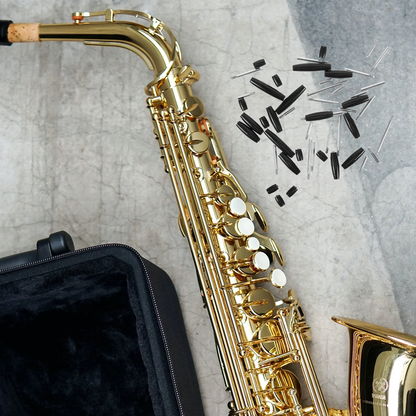 

1Set Saxophone Shaft Rod Screw Replacement Strong ABS Metal Instrument Part Repair Kit Saxophone Repair Kits Sax Shaft