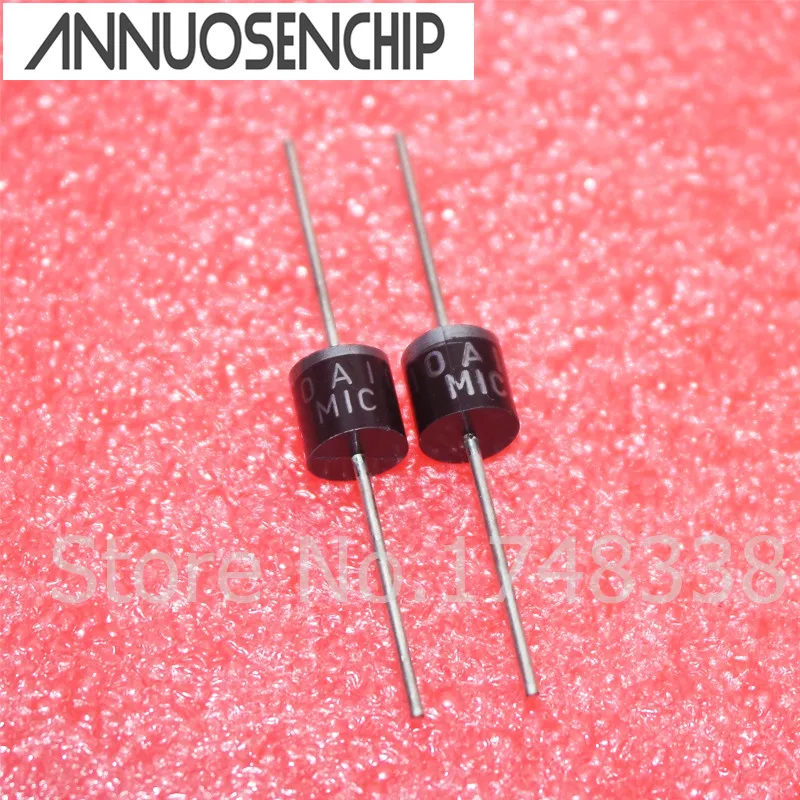 Gratis Verzending 100Pcs 10A10 1000V 10A R-6 Axiale Gelijkrichter Diode Nieuwe Originele
