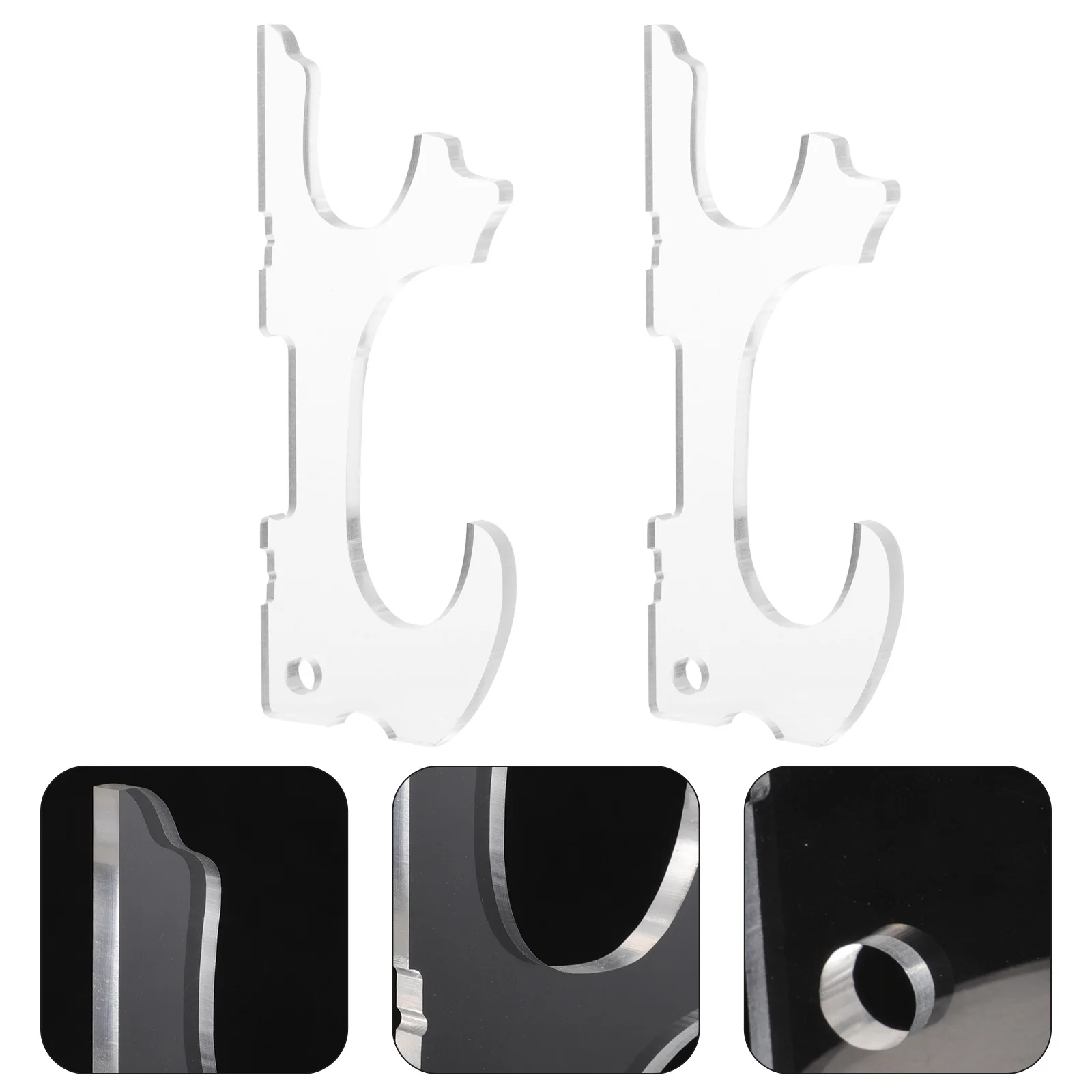 2 Pcs Lightsaber Acrylic Sword Stand Wall Display Holder Transparent Wall-mounted for