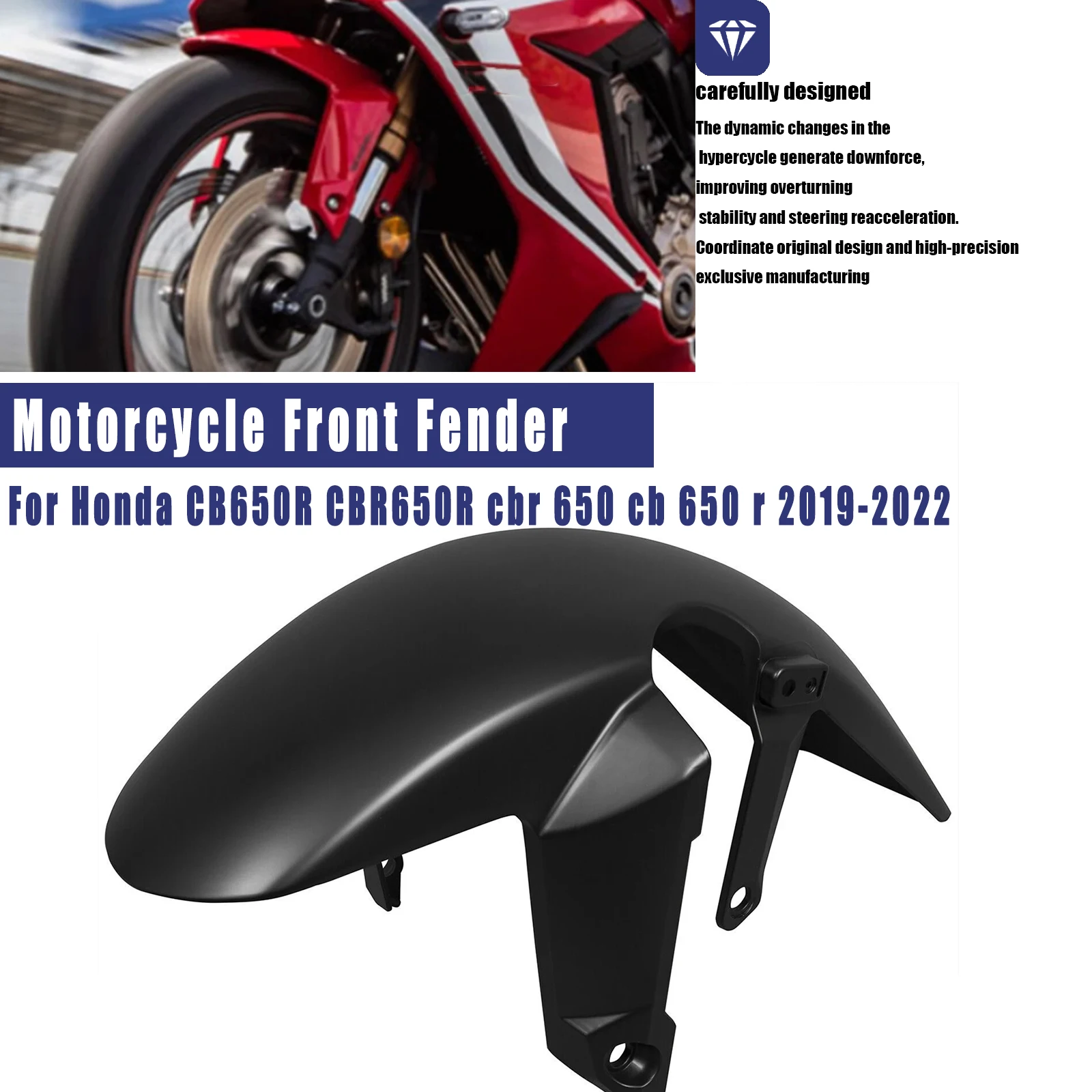 For Honda CB650R CBR650R CB650 R CBR 650R 2019 2020 2021 2022 Motorcycle Mudguard Front Fender Mudflap Splash Guard Cover