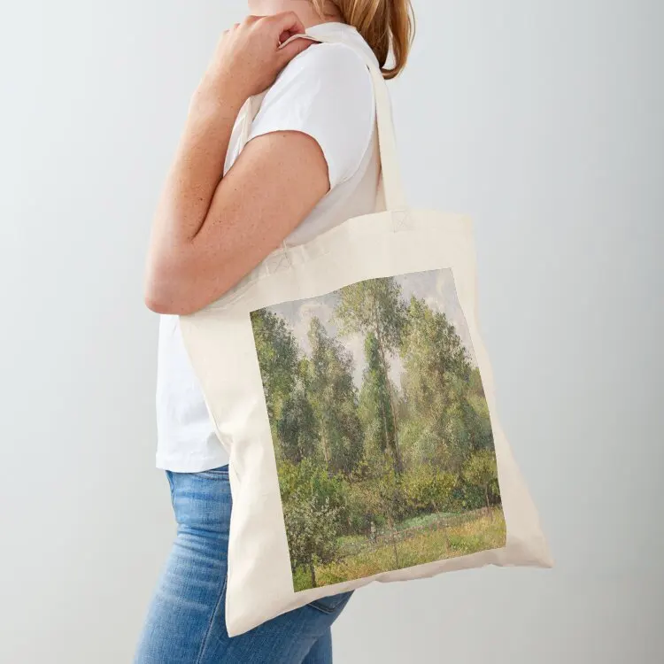 

Poplars, éragny Camille Pissarro 1895 Impressionism Art Tote Bag Beach bag cute tote bag Portable shopping