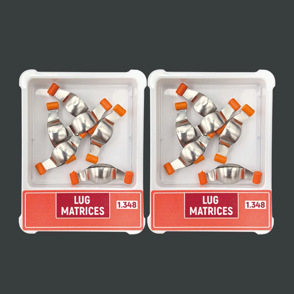 2box Dental Lug Matrices 0.035mm S M L Yellow Orange Green Metal Matrice Russia Imported 6pcs/box