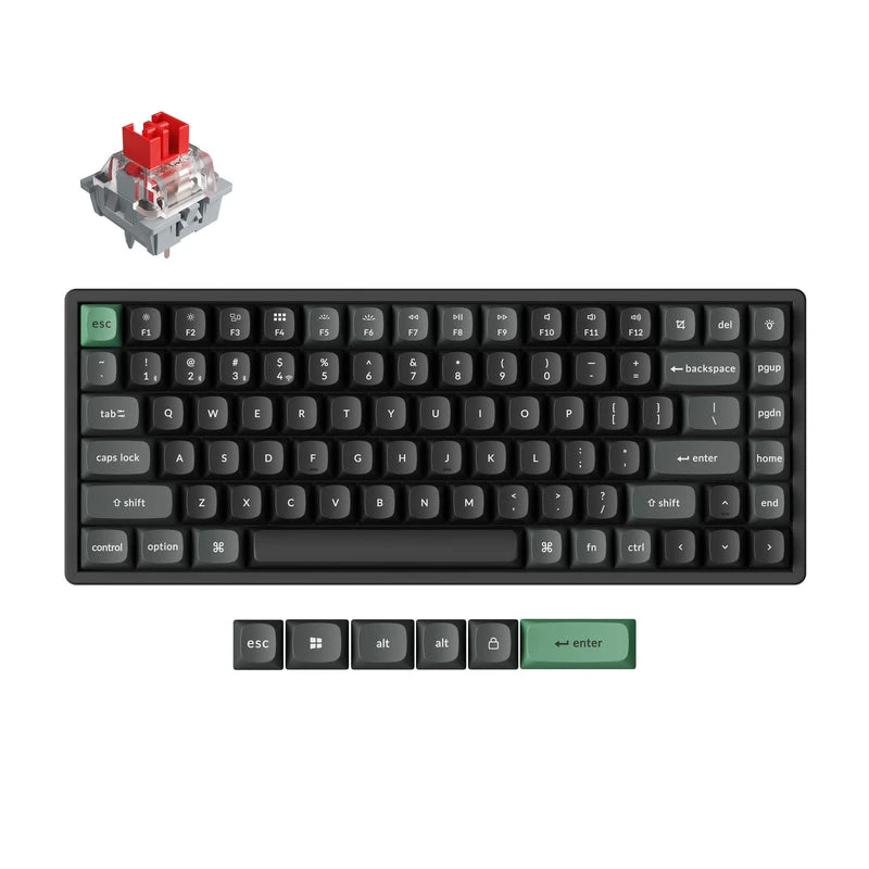 Teclado Mecânico Personalizado Sem Fio Keychron K2 Ultra 8K com Estrutura de Alumínio, Retroiluminação RGB e Teclas PBT Double-Shot