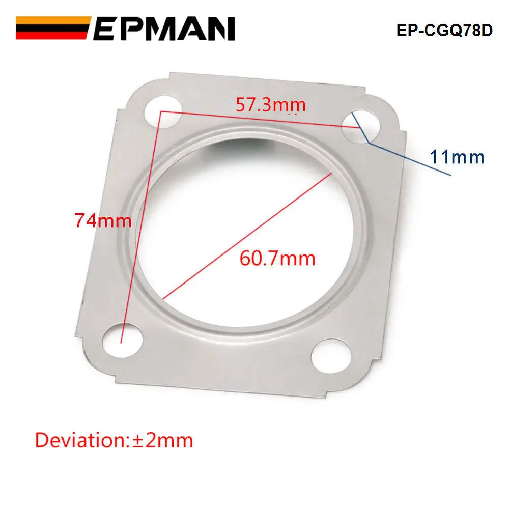 EPMAN Inlet & Downpipe Stainless Steel Gasket For Mitsubishi 14B 16G Big 1G 2G EVO I - III Turbo EP-CGQ78D