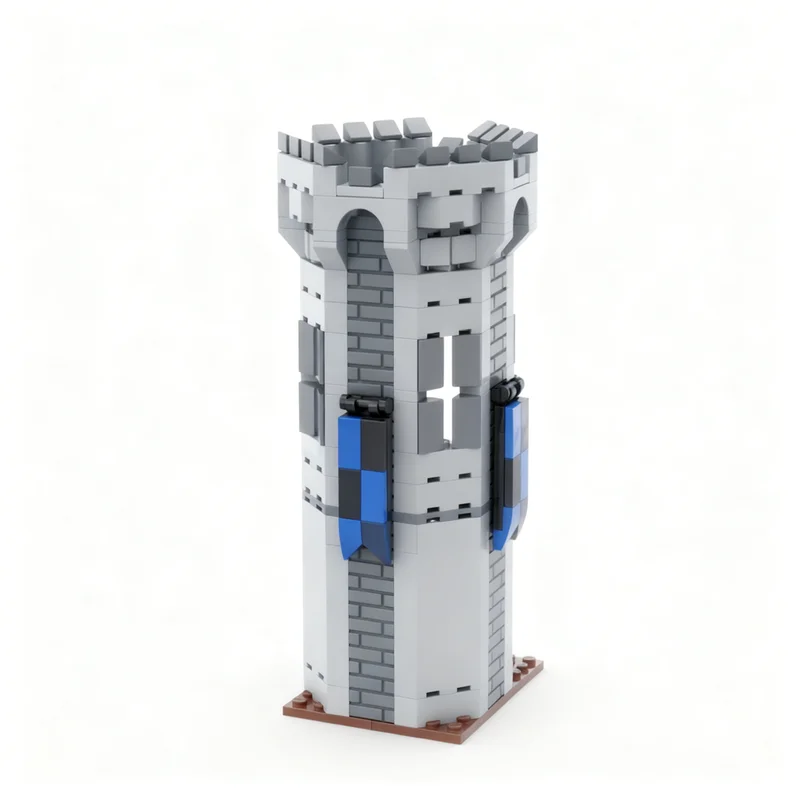 201pcs MOC Tower Concept V 1 0 Medieval Castle Model Building Blocks Living Room Decor Desktop Ornament Display Gift For Adults