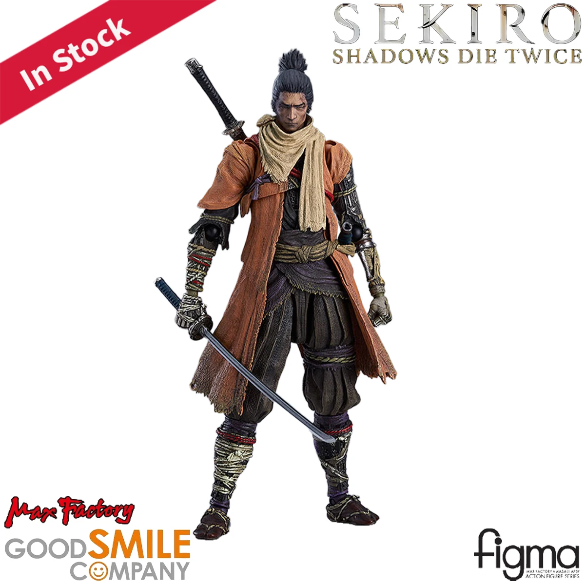 

Original Genuine Max Factory Action/Dolls Figma (#483-DX) Sekiro: Shadows Die Twice Sekiro DX Edition H=155mm Game Action Figure