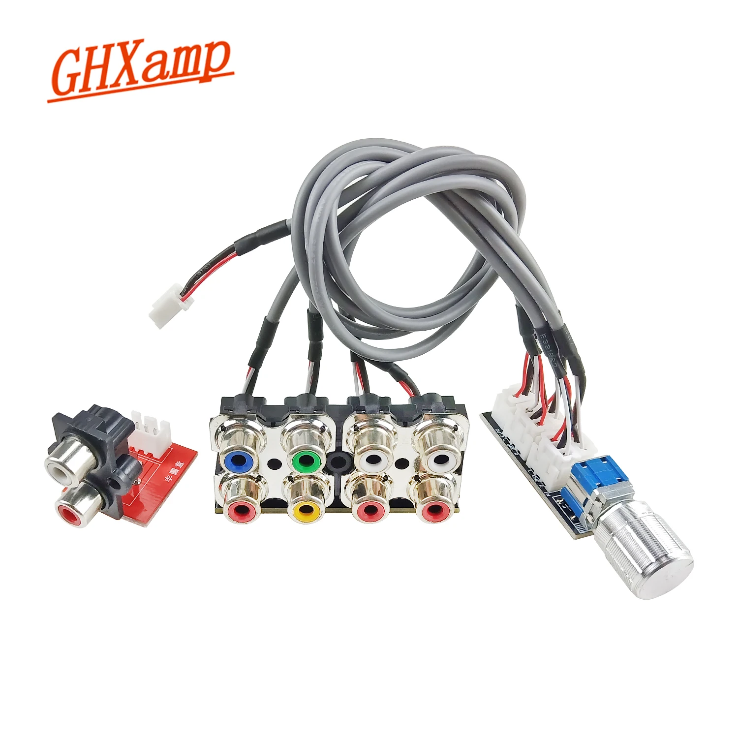 GHXAMP AV Audio Signal Switch Board 4-Way Stereo Source Switcher (1 point 4 or 4 choose 1) RAC Lotus Signal Input 1set